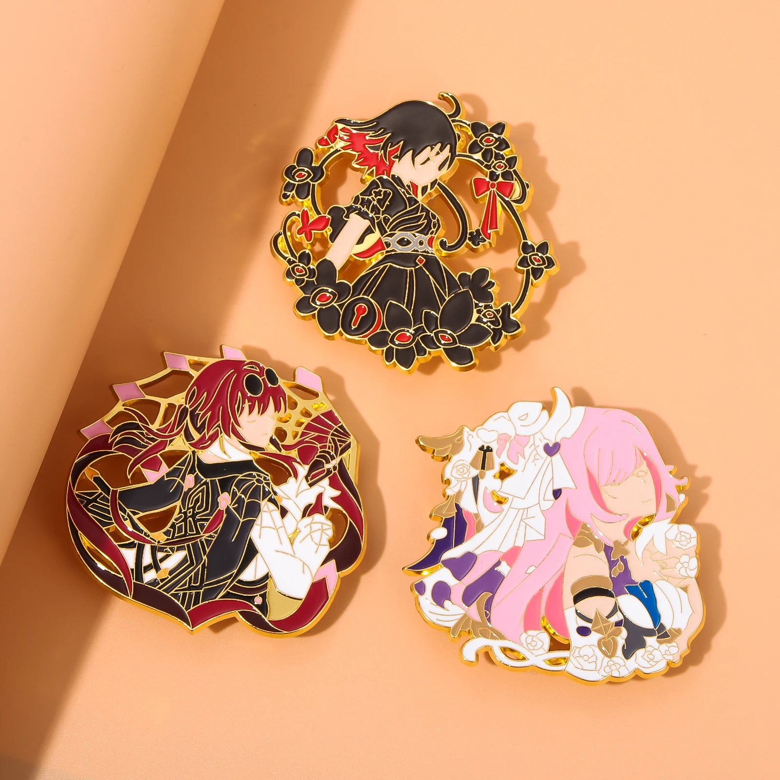 Game Honkai Star Rail Enamel Pin Brooch Kafka Elysia Seele Jing Yuan Figure Badge Brooch for Women Men Lapel Pin Jewelry