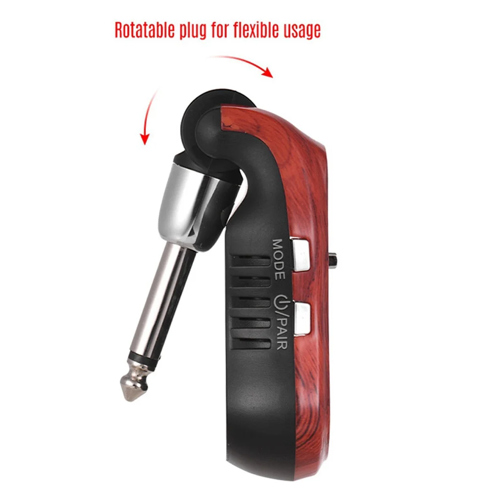 

1pc Guitar Receiver Wireless Audio Transmitter For Electric Guitars Usb Charging 8H Playtime D3.5 Output .0 Led Indicator