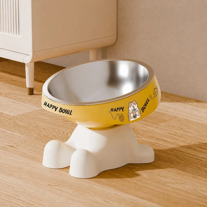 Niedlicher erhöhter Futternapf für Haustiere, erhöhter Nackenschutz, rutschfester Haustiernapf, geeignet für mittelgroße und kleine Hunde und Katzen zum Trinken. – Detail 11