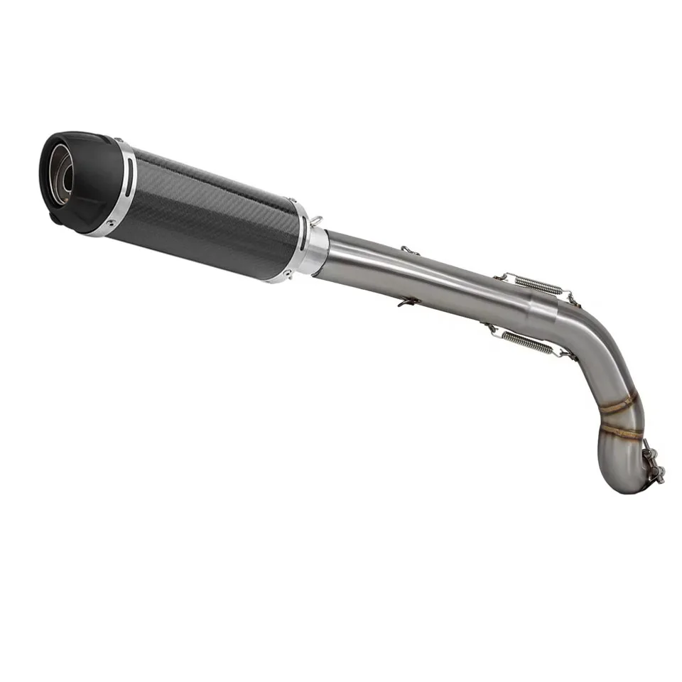

Carbon Exhaust Pipe With Mid Tail Link Pipe Escape 51MM Muffler Slip-On For Yamaha Tenere 700 2019-2026 T7 T700 XTZ 700 690