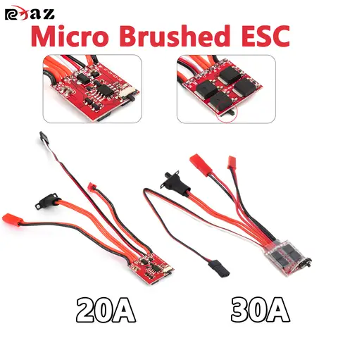 RC 20A 30A Micro Brushed ESC Electronic Speed Controller For 1/18 1/24 1/28 RC Car Mini Z Drift Car RC Boat Model Upgrade Parts