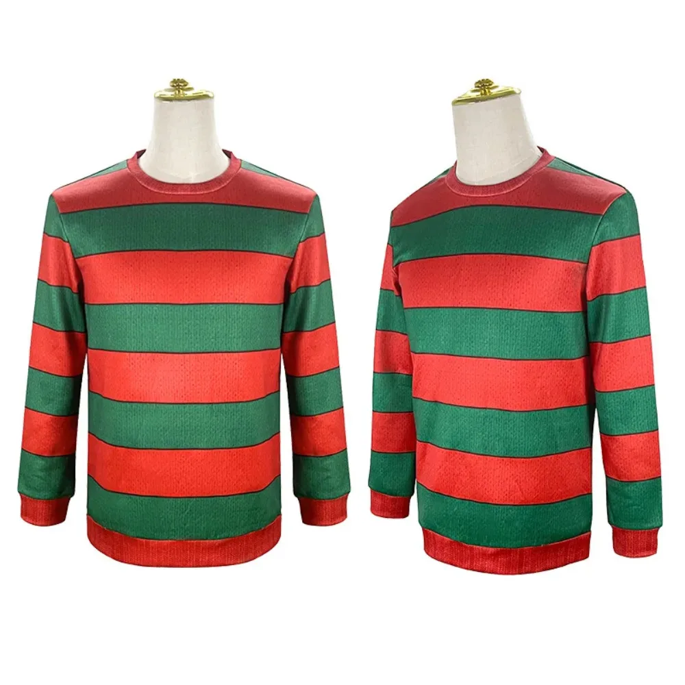 

Horror Movie Freddy Krueger Cosplay Costume Full Set Uniform for Adult Halloween Carnival Party Performance Clothes Roleplay