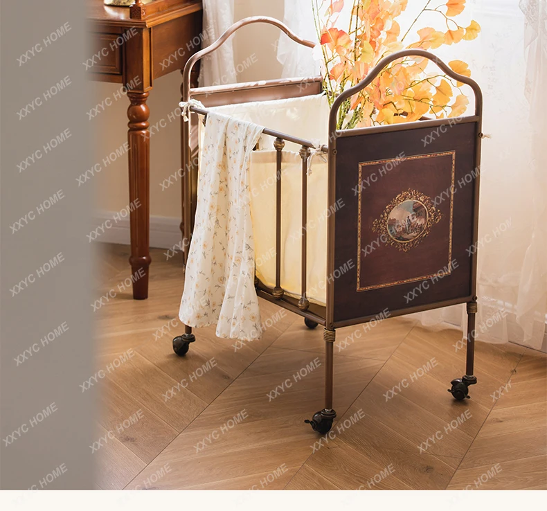 

A Retro home light luxury removable dirty clothes basket bedroom home
