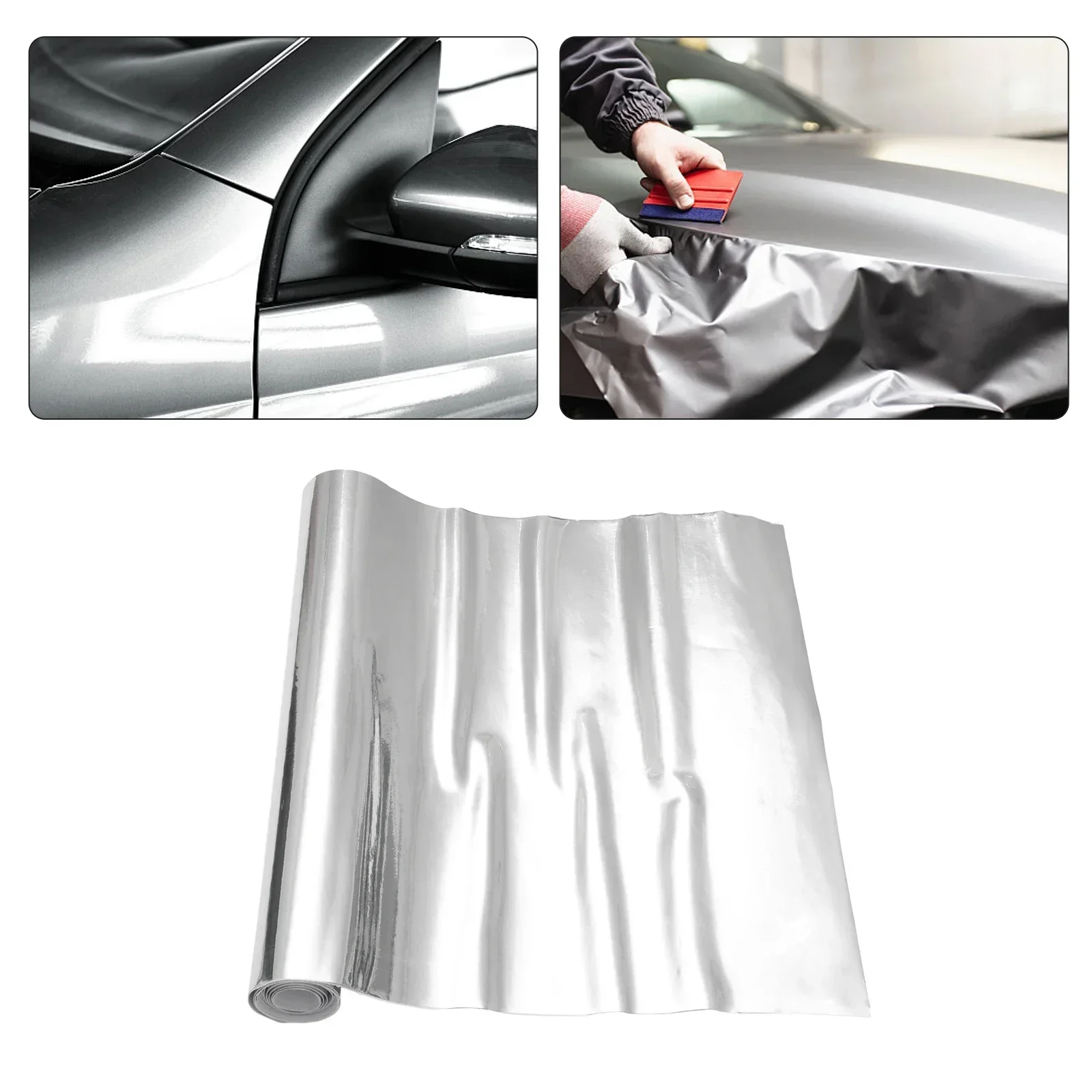 1pc Car Sticker Accessories Anti-UV Auto Decal Exterior Film Mirror Stretchable Vinyl Waterproof Wrap Portable