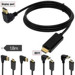 IC8212E 90-stopniowy kabel DP publiczny do HDTV Revolution Kabel wideo Displayport HD 4K