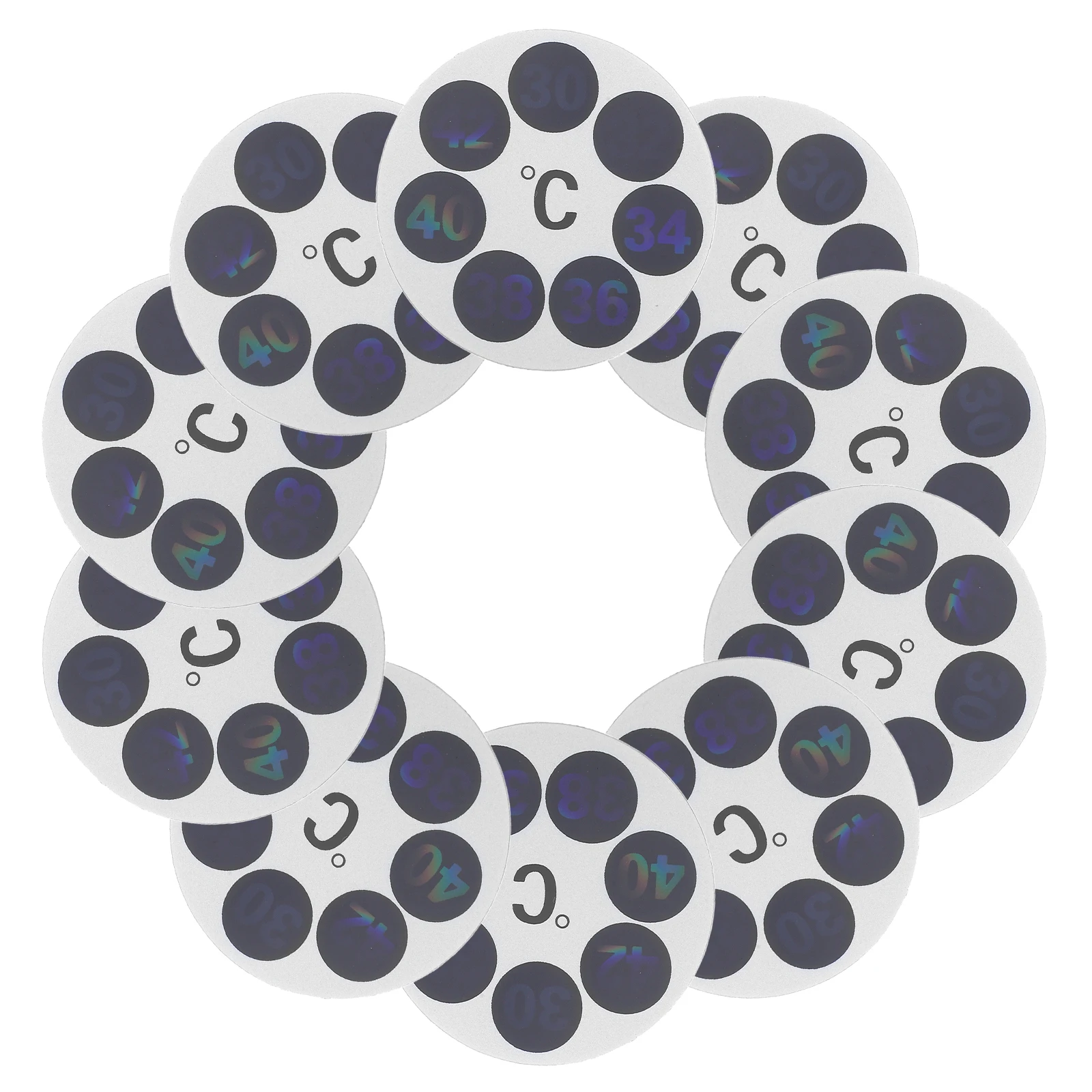 10pcs Temperature Baby Water Tub Thermometer Bath Sticker Safe Pet Material Liquid Crystal Colorchanging Waterproof