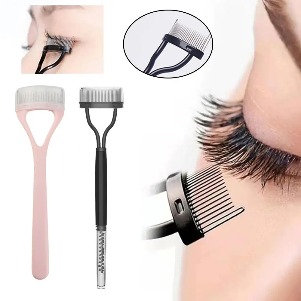 Eyelash Beauty Collapsible Separator Portable Eyelash Comb Steel Mascara Eyelash Lash Eye Tool Curl Stainless Combing Brush