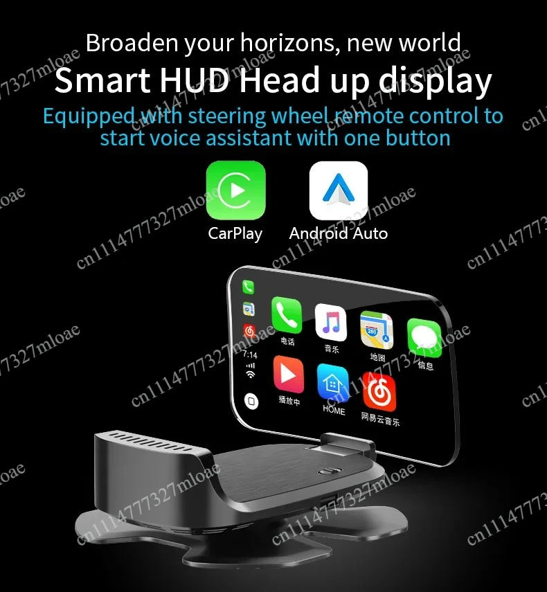 Car OBD high definition speed digital car display projector new HUD head-up display Carplay
