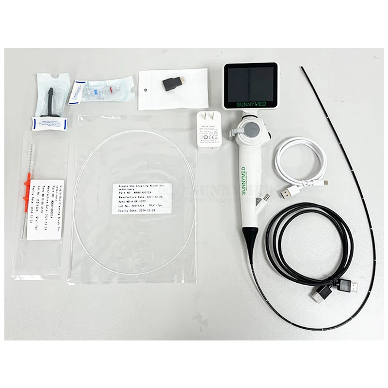 SY-WP029-3 Small Animal Video Endoscope Bronchoscope Flexible Gastroscope Portable Veterinary Endoscope