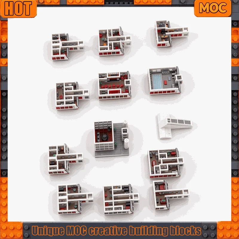 6877PCS Modern Skyscraper City Tower Model Custom Building Blocks Street View Architecture DIY Assembly Creative Display Gifts
