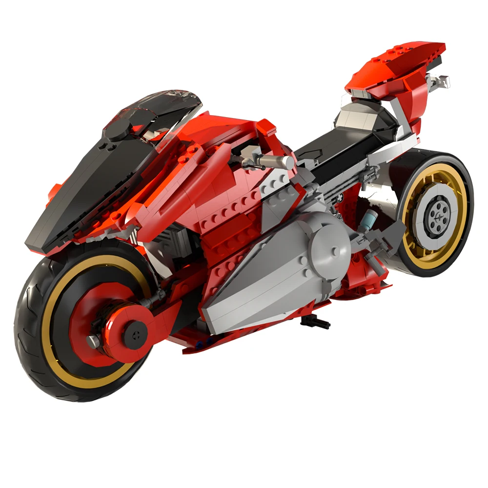 1097 Pcs Cyberpunks 2077 Bike Building Blocks modello di Moto set fai da te di mattoni da corsa su strada per bambini adulti regali giocattolo