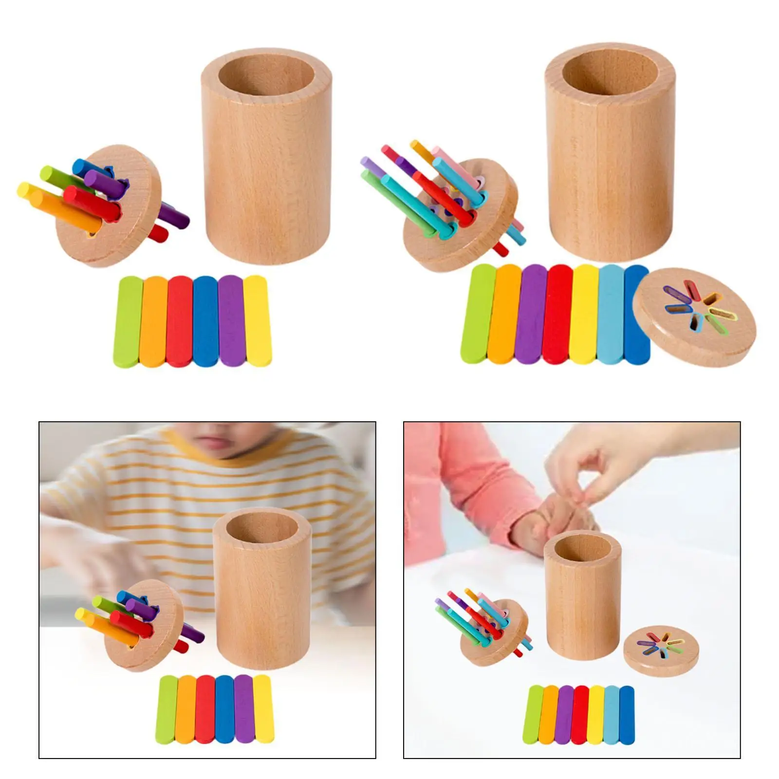 Kids Sorting Cup Preschool Learning Activity Cognitive Color Sorting Toy