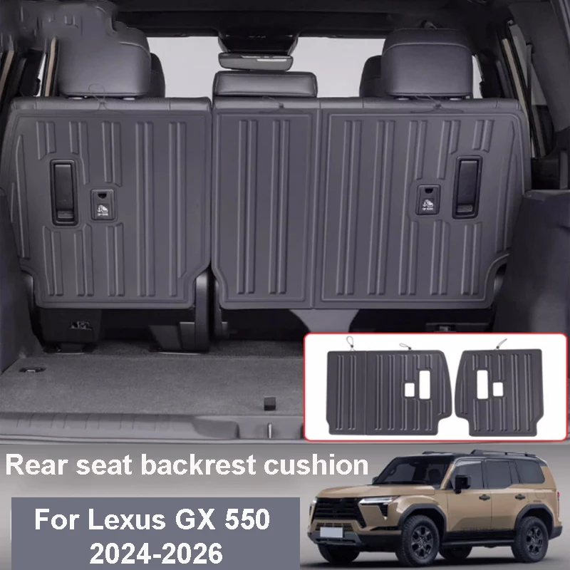 

For Lexus GX 550 2024-2026 Car Rear Seat Backrest Cushion TPE Material Trunk Interior Accessories Kick-resistant Dirt-proof