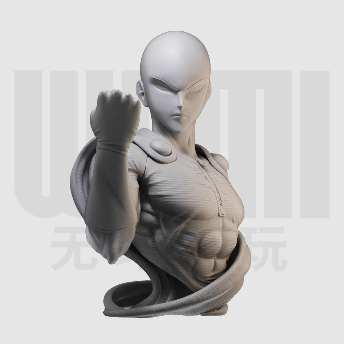 1/10 bald Superman bust resin white mold GK figure model