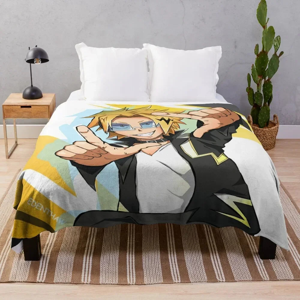 Smile! - Boku No Hero Electrifying Denki Throw Blanket Warm christmas gifts wednesday Blankets