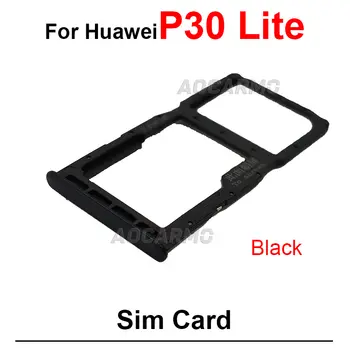 1 ks pro Huawei P30 Lite P30Lite Držák SIM karty Náhradní díly Modrá Černá 10 nejlepší prodej Slot pro SIM kartu pro Huawei P30 Lite - №1