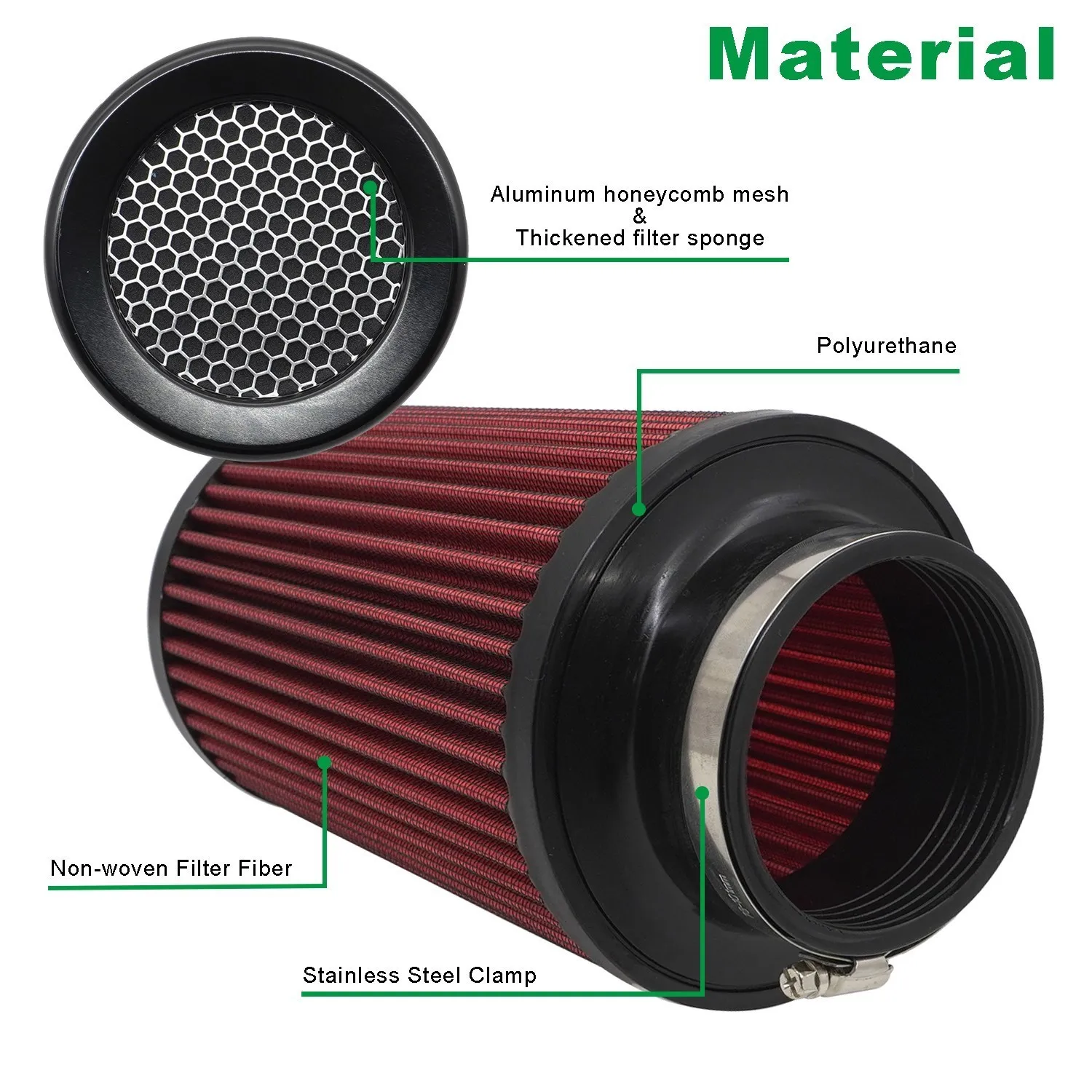 Air Filter Car Cold Intake Kit Universal Auto Systems Sport Racing Performance Engine High Flow Cone Filters Box 3\