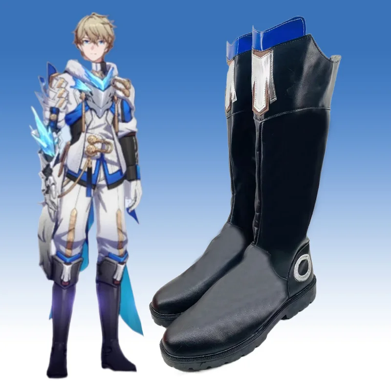 

Anime Honkai Star Rail Gepard Landau Cosplay Shoes Game Cos Long Black Boots Cosplay Costume Prop Shoes for Halloween Party