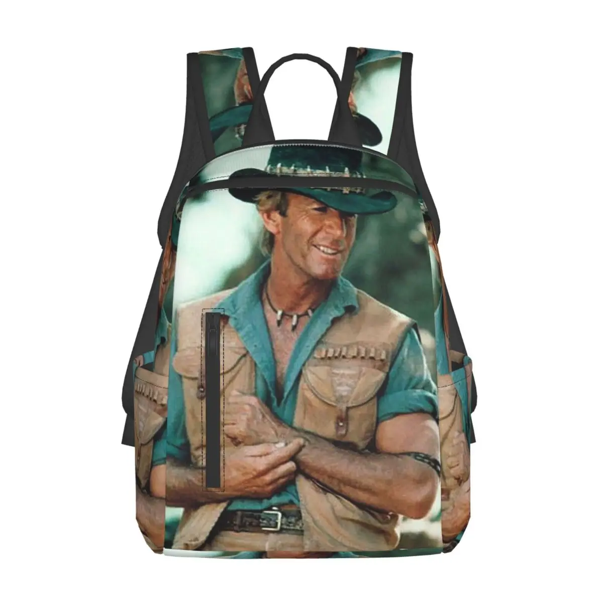 

Paul Hogan Crocodile Dundee Backpack Daypack Large Capacity Kids BookBag School Bag Shoulder Bags for Men Women