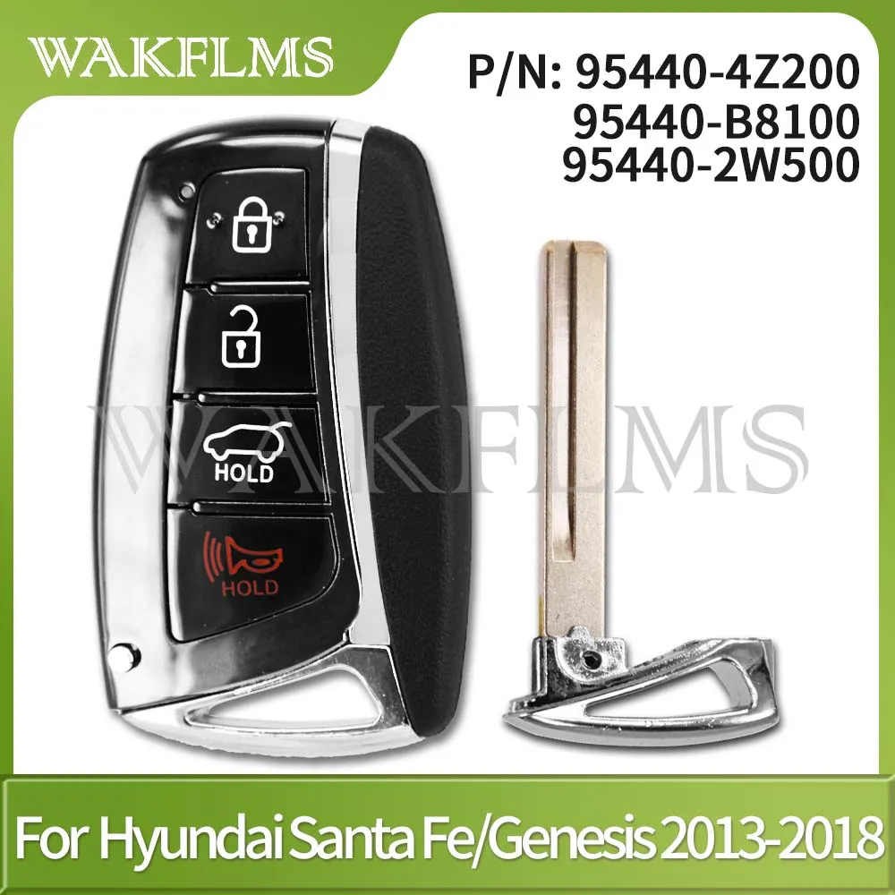 For Hyundai SantaFe 2013 2014 2015 2016 2017 2018 Smart Remote Key 46 CHIP SY5DMFNA04 SY5DMFNA433 95440-B8100 2W500 95440-4Z200