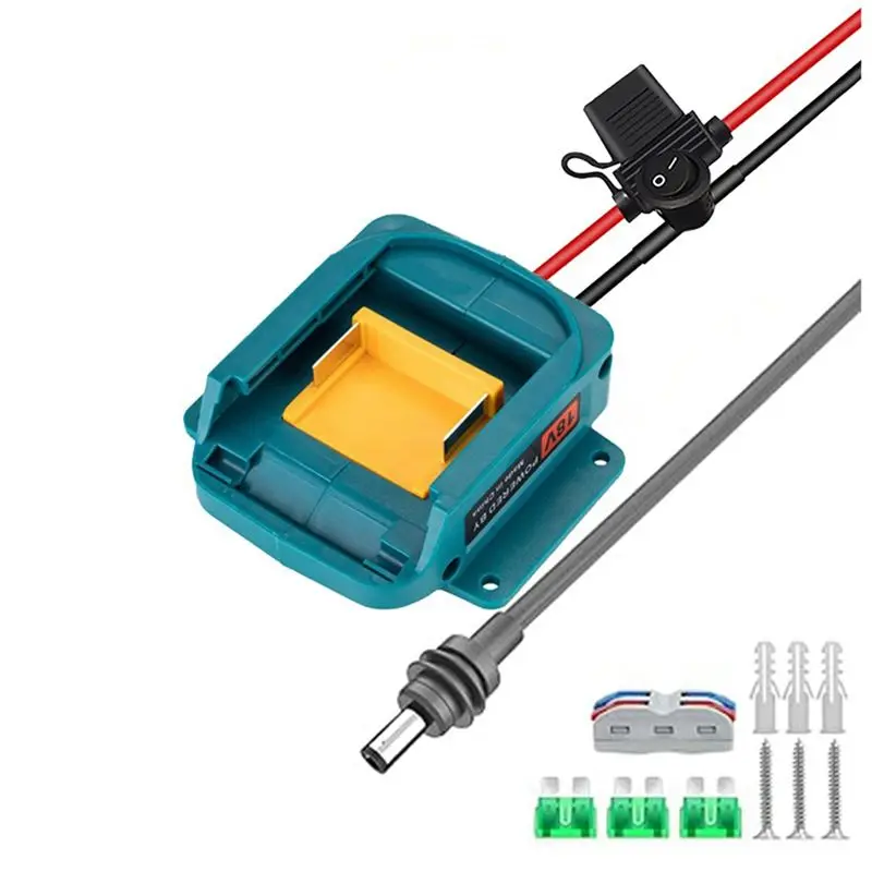 AED7-For Starlink Mini Battery Adapter For 18V Battery Starlink Mini DC Power Cable For With 3 Fuses