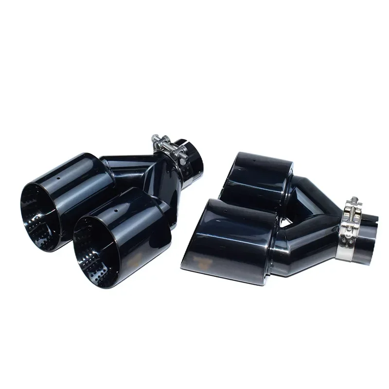 Stainless steel Black AK logo Exhaust pipe for universal car tailpipe tail throat exhaust muffler exhaust tips