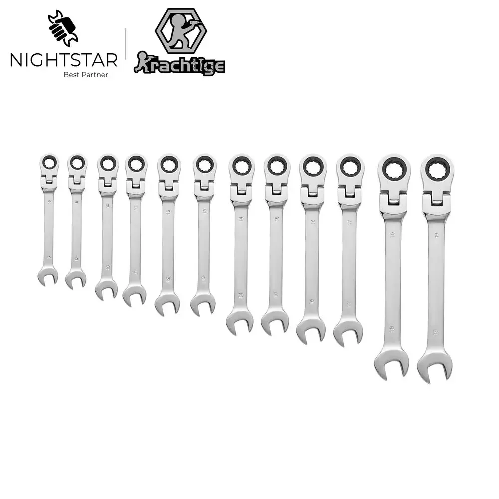 6mm 7mm 8mm 9mm 10mm 11mm 12mm 13mm 14mm 15mm 16mm 17mm 18mm 19mm Omkeerbare Ratelsleutel Ratel Socket Spanner Moer Gereedschap