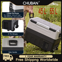 Portable Car Refrigerator - 35L, 45L, 55L Mini Fridge Freezer with Compressor Cooler, Perfect for Camping and Travel Expeditions