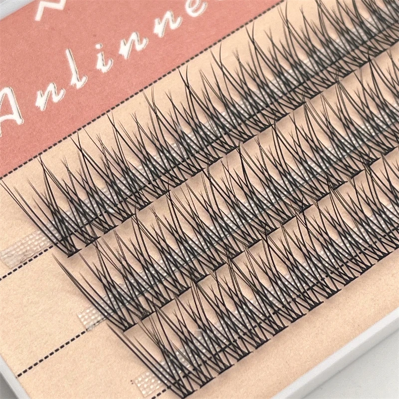 120 clusters of fish tail shaped makeup Eyelashes, natural and soft False Eyelashes, self grafting mink eyelash extension tool