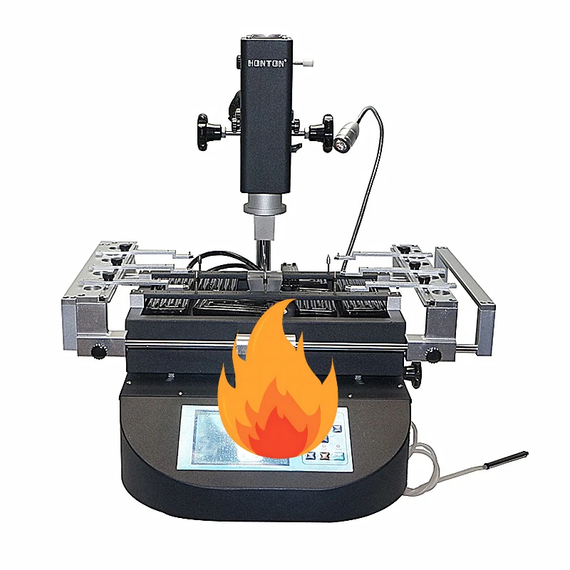 LYBGA HONTON HT-R490 LYBGA 3 Heating Zones Hot Air BGA Rework System Soldering Station BGA Reballing Soldering Station for Notebook Computer Mainboard Chip Rework