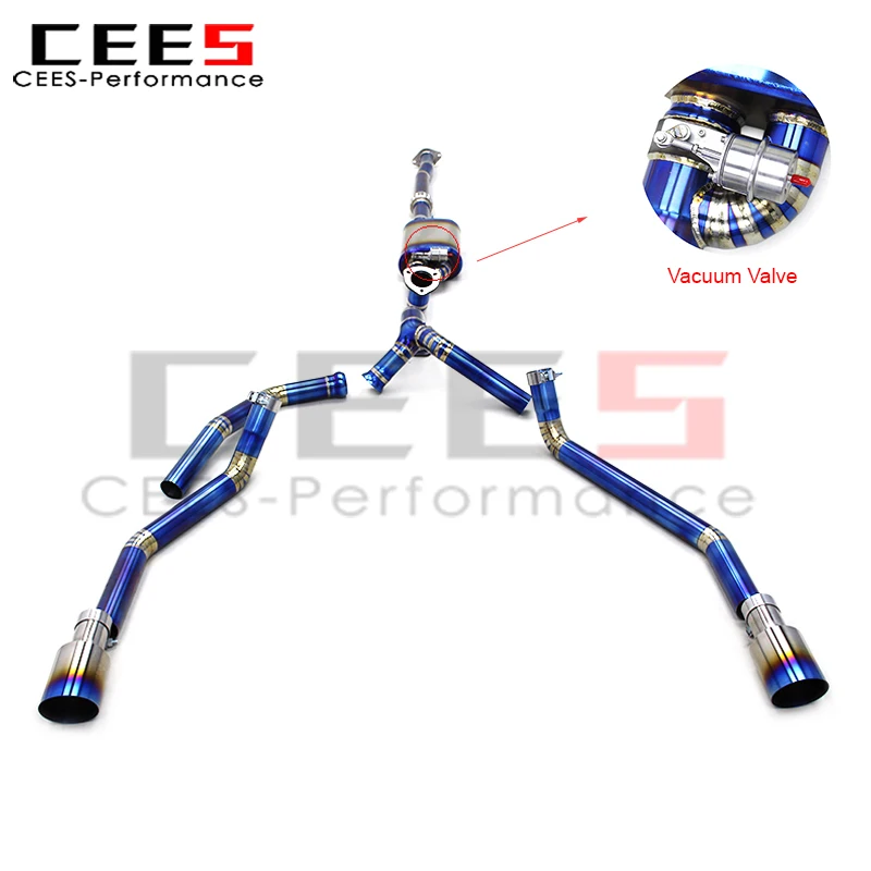 CEES Valved Exhaust Parts for Ford F150 3.5T 2015-2019 Turbo Back Exhaust Package With Vacuum Valve Controller Kit