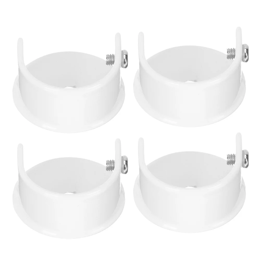 

4pcs Curtain Rod Holders 28Mm Stainless Steel Closet Bracket For Rod Metal Support Socket Multi-Use Bathroom Window Drapery