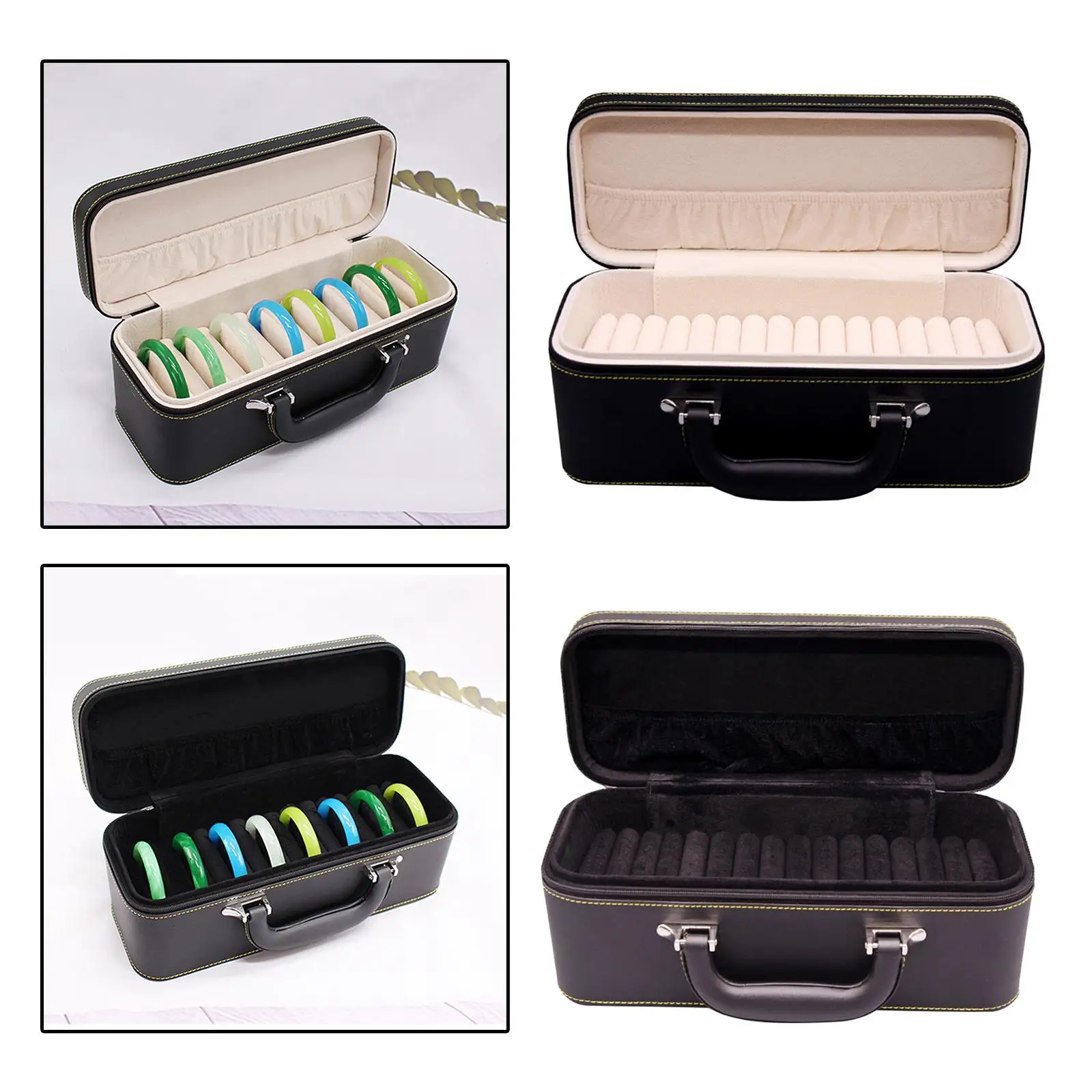 15 Slots bracelet Case with Handle Holder Storage Box Bracelets Display Case