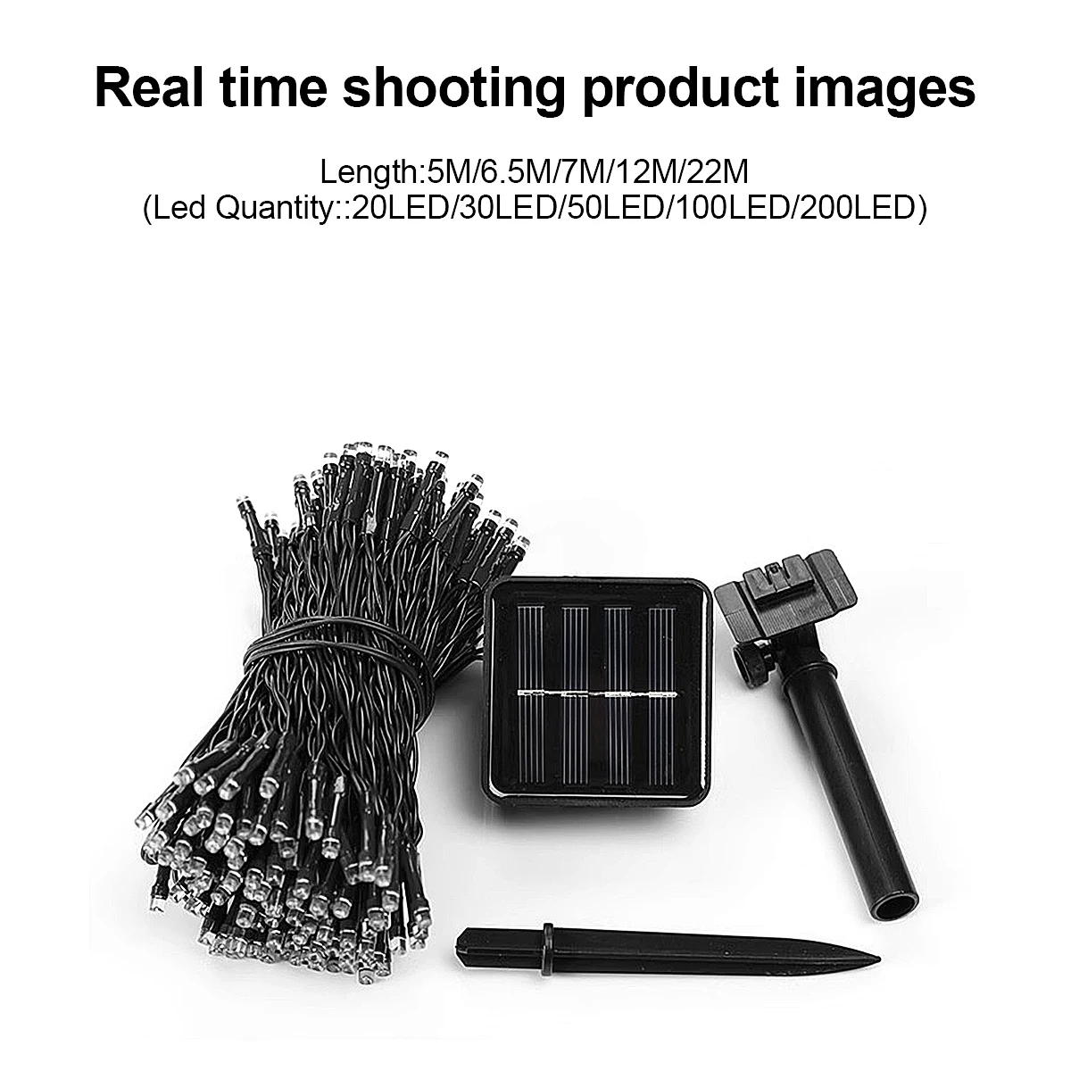 Led Solar String Lights 8 Modes Fairy String Lamp Waterproof Patio Garden Wedding Party Garland Christmas Ramadan Decoration