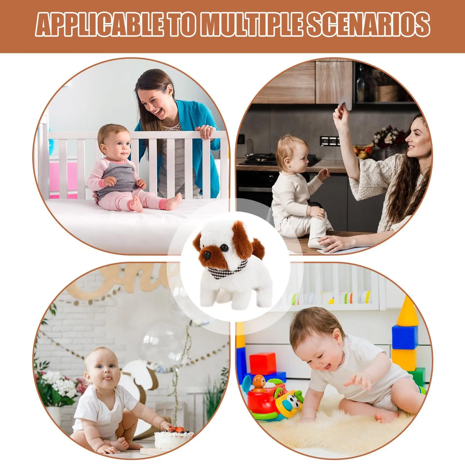 Simulated plush electronic dog, robotic dog Electric Walking Barking Cute Pet electric puppy toy, holiday gift