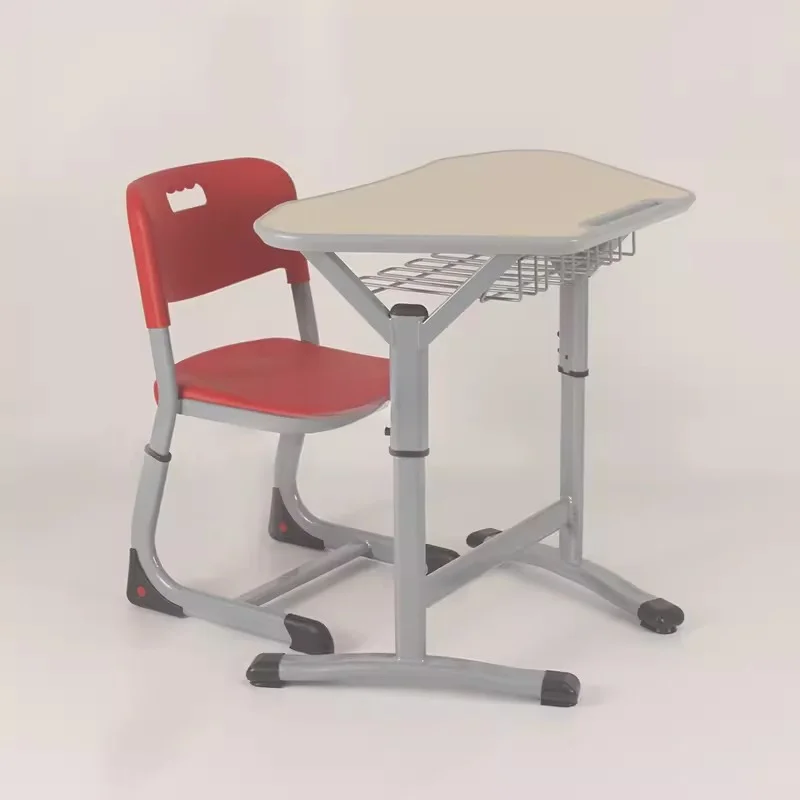 new design colorful school furniture stackable single plastic classroom desk and chair set for primary middle high school