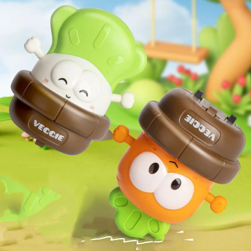 1 pçs diversão crianças imprensa carro de brinquedo do bebê dos desenhos animados multi estilo legumes berinjela repolho cebola glide carro criativo presente aniversário brinquedos