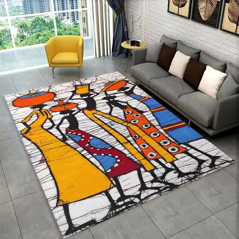 Africa Ethiopian Art Tradition Custom Large Area Rug Non-slip Carpet for Bedroom Living Room Sofa Doormat Home Decor Floor Mat