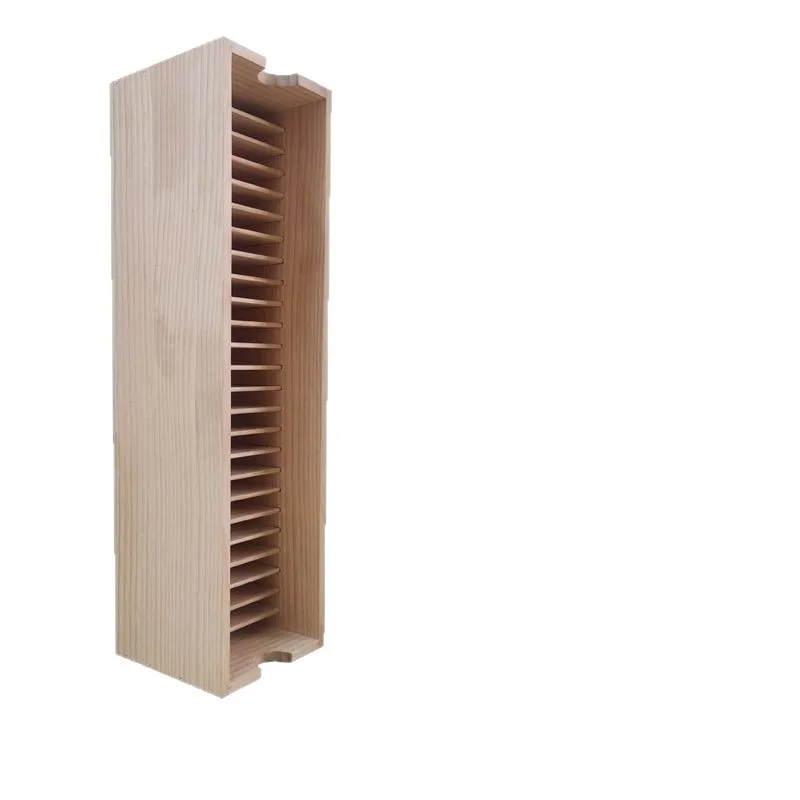 

Shelf Pure solid wood storage box Wall-mounted disc rack CD finishing desktop