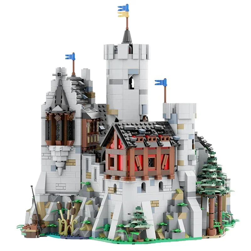 

Lowenstein Castle Building Blocks Kit MOC-24877 Medieval City Town House Hut Architecture Assmble Bricks Model Kids Toys Gifts