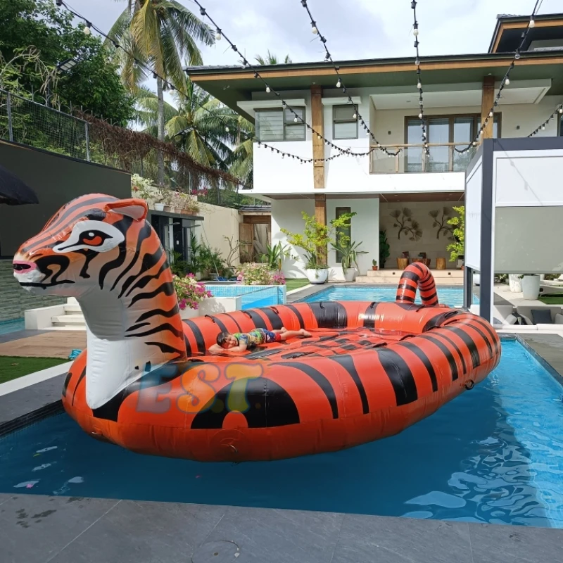 

Tiger Float Boat Summer PVC Water Floating Inflatable Tiger Toy Pool Floats For Adults Inflatable Seats
