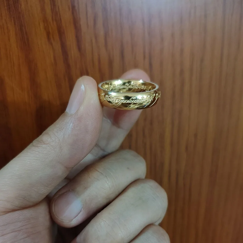 Stainless Steel Laser Engraving Exquisite Couples Wedding Rings, Men and Women Fashion Movie Jewelry Gifts Wholesale
