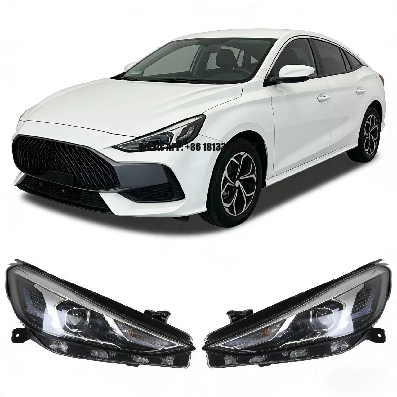 

5 Car Headlight Assembly 2020-2023 12V New Warm White Headlight Kit 70W 4000 Lm