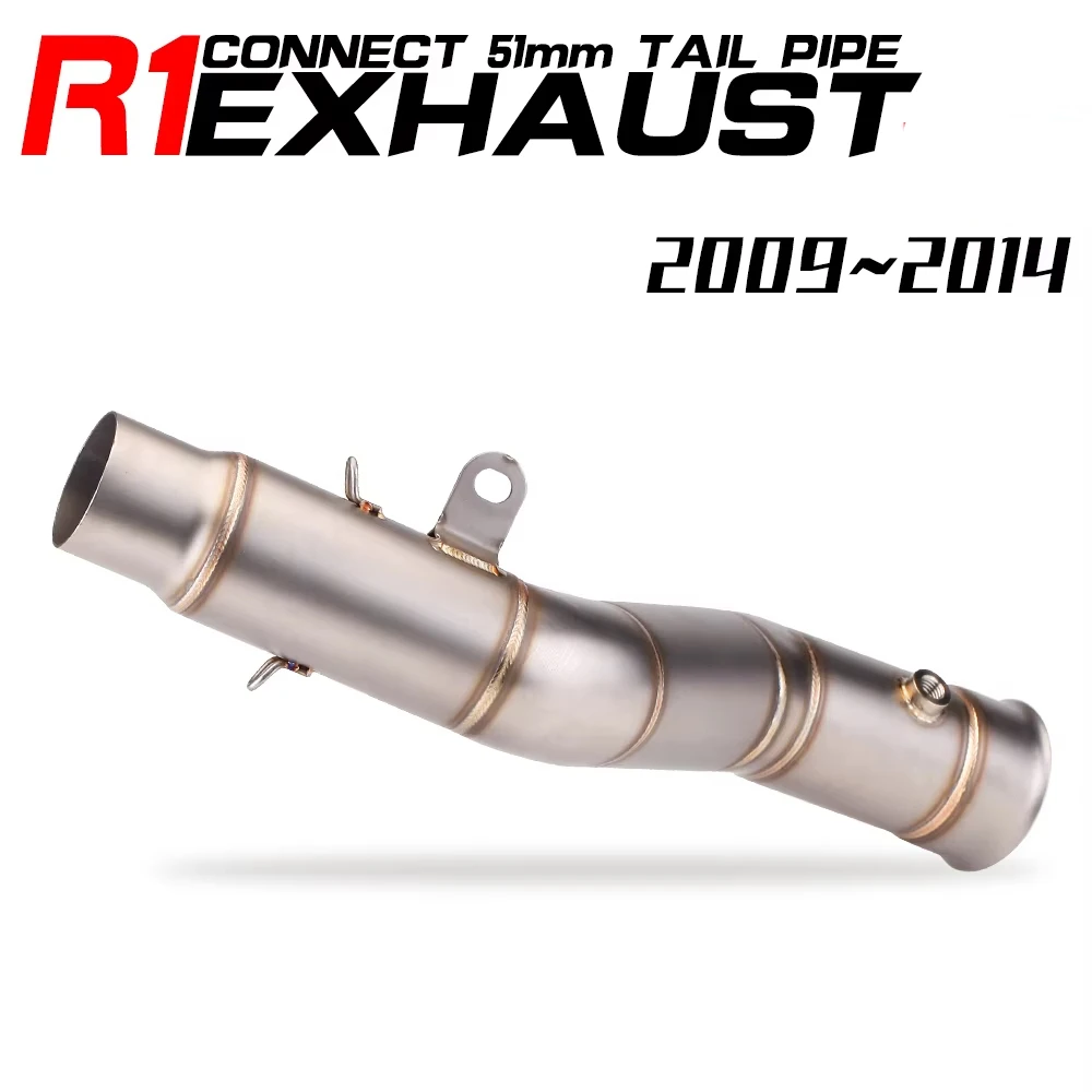 Motorcycle Exhaust system For Yamaha YZF-R1 2004 2005 2006 2007 2008 2009 2010 2011 2012 2013 2014 High Quality Middle Link Pipe view 3
