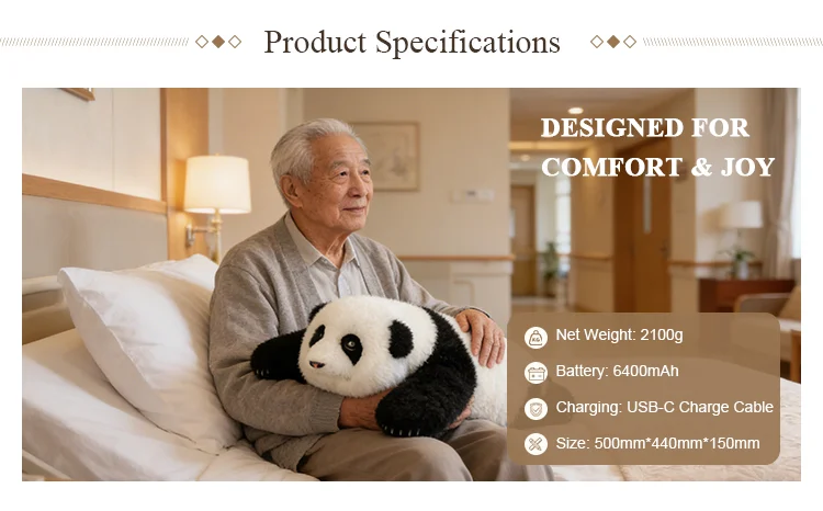 Real-Feel Bionic Panda Robot Multi-modal Emotional Interaction Voice Conversation Ai Interactive Toys - view 5