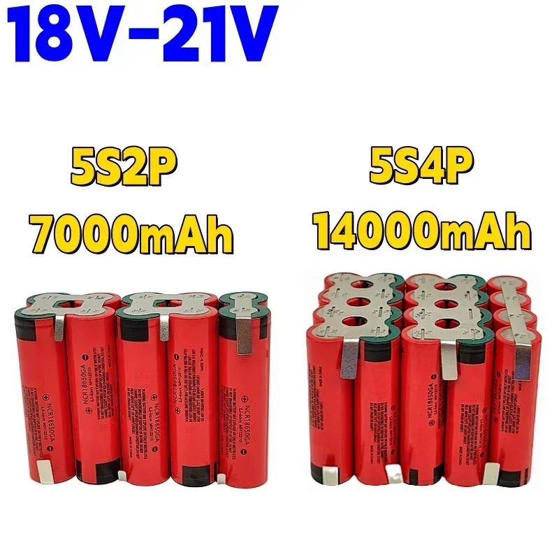 18650GA lithium battery pack 3500mAh, 3.6V 7.2V 10.8V 14.8V 18V 21.6V, suitable for screwdriver battery customization welding