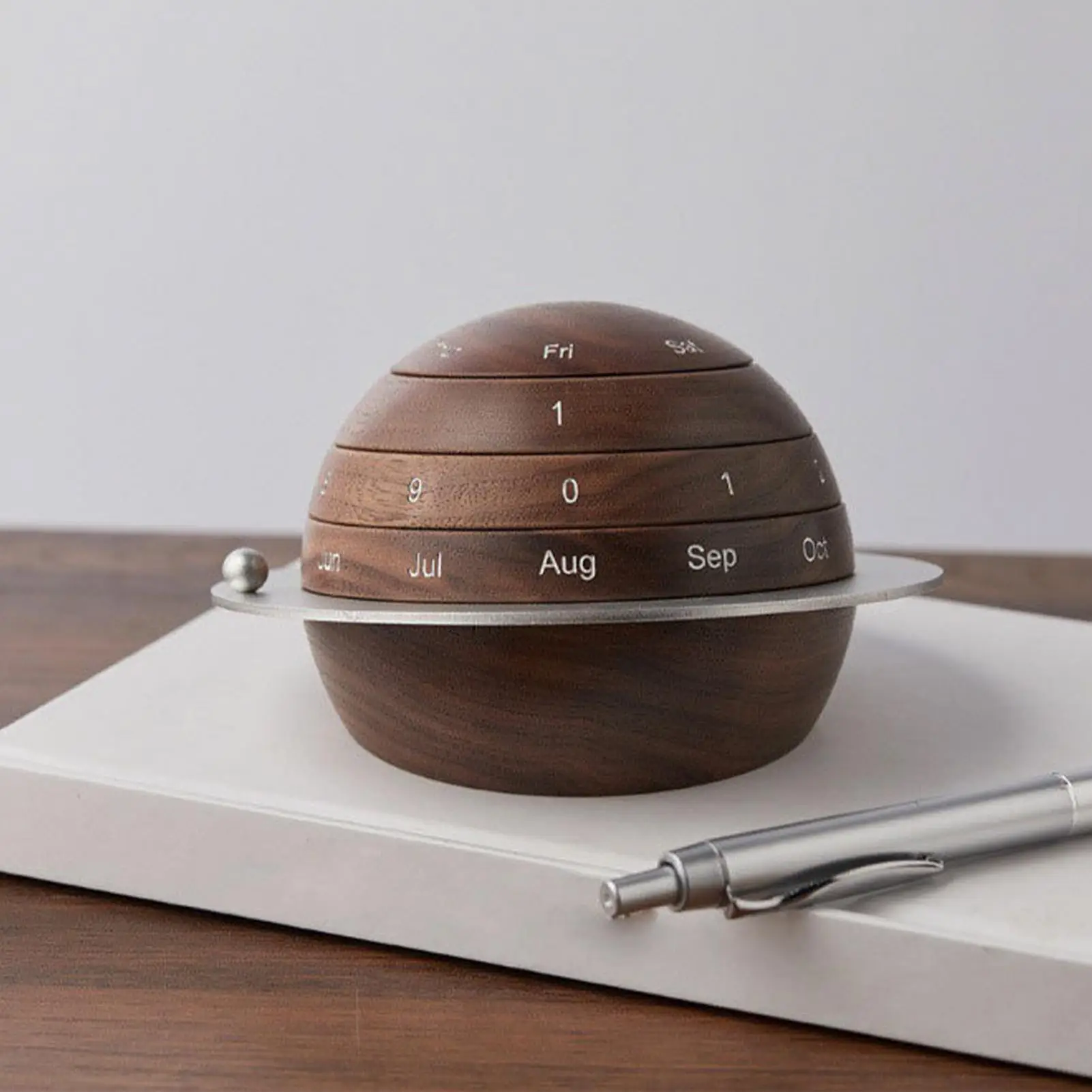 الإبداعية الأرض خشبية الروتاري التقويم اليومي العد التنازلي مكتب التقويم الدائم الحلي لسطح المكتب المنزلي #2