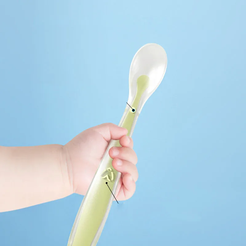 ملعقة سيليكون/ملعقة طعام للأطفال حديثي الولادة/ملعقة ناعمة من السيليكون لتغذية المياه وأدوات المائدة ومعجون الأرز #4