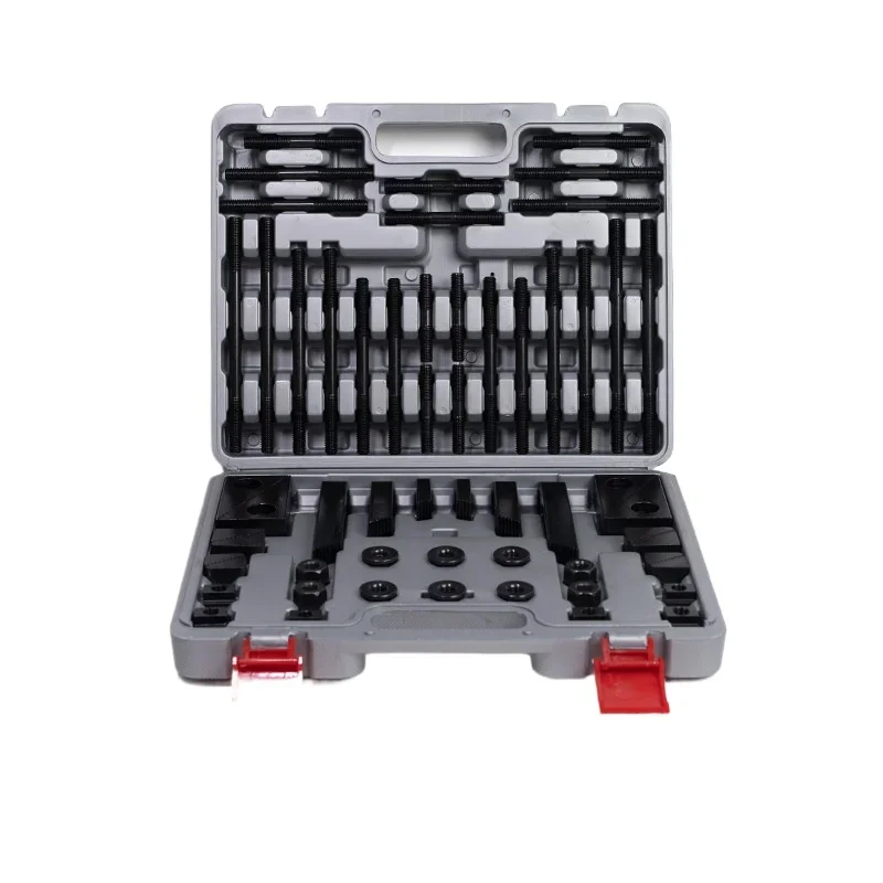 Machine Tool Accessories 58pcs Steel Clamping Kit M8 M10 M12 M14 M16 M18 M20 T Nut Clamping Kit Plastic Box Provided 1set