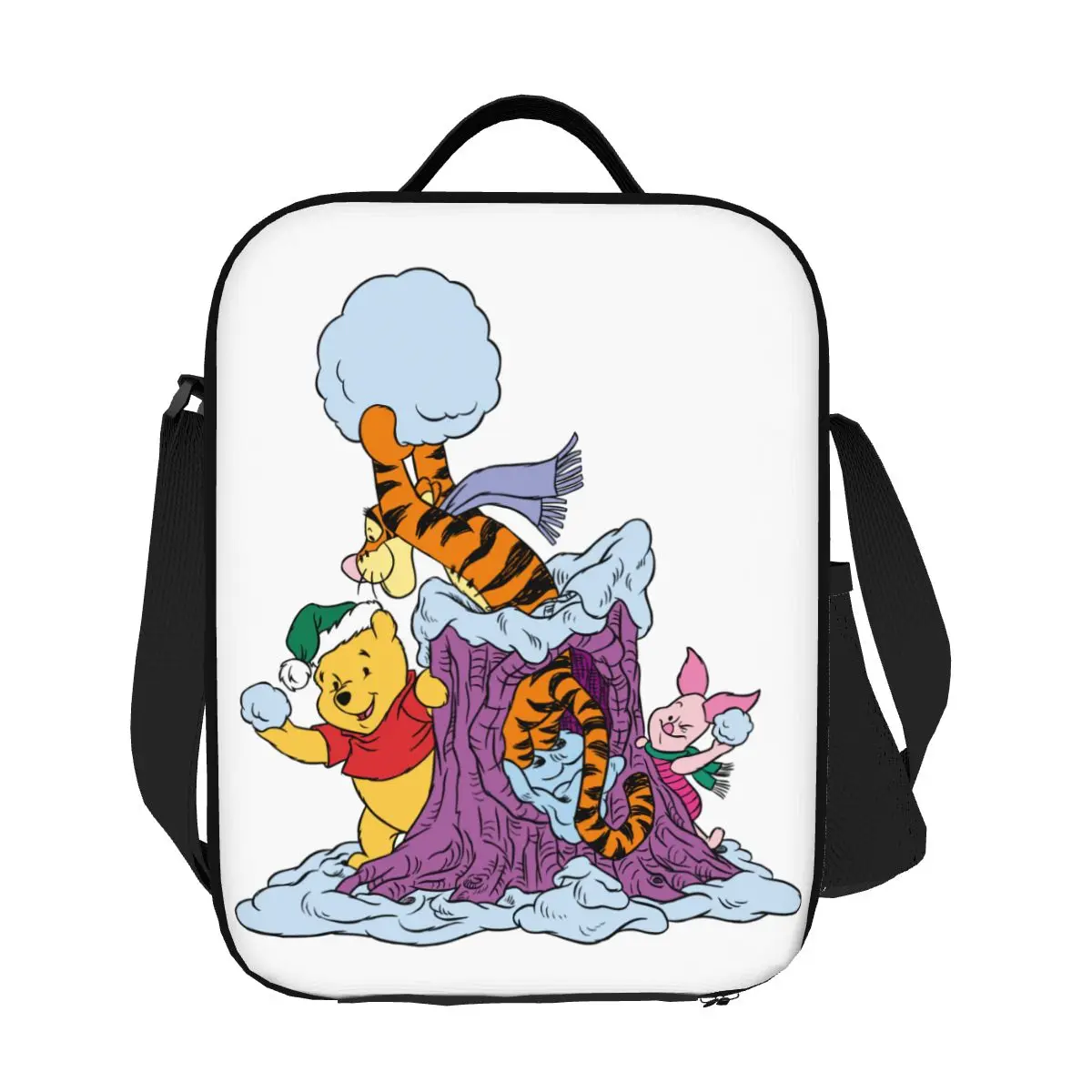 

Custom Animation Cartoon Winnie The Pooh Insulated Lunch Bag for Work School Waterproof Cooler Thermal Bento Box Women Children